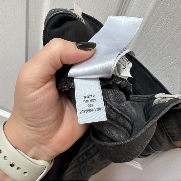 Madewell The Perfect Vintage Straight Jean Lunar Wash black high rise 29 tall - Picture 8 of 10